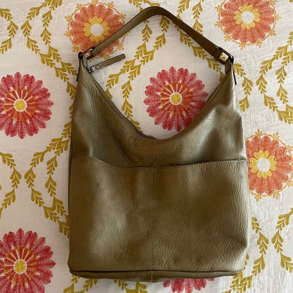 Carrie Hobo Leather Bag by American Leather Company - Olive 🫒 👜